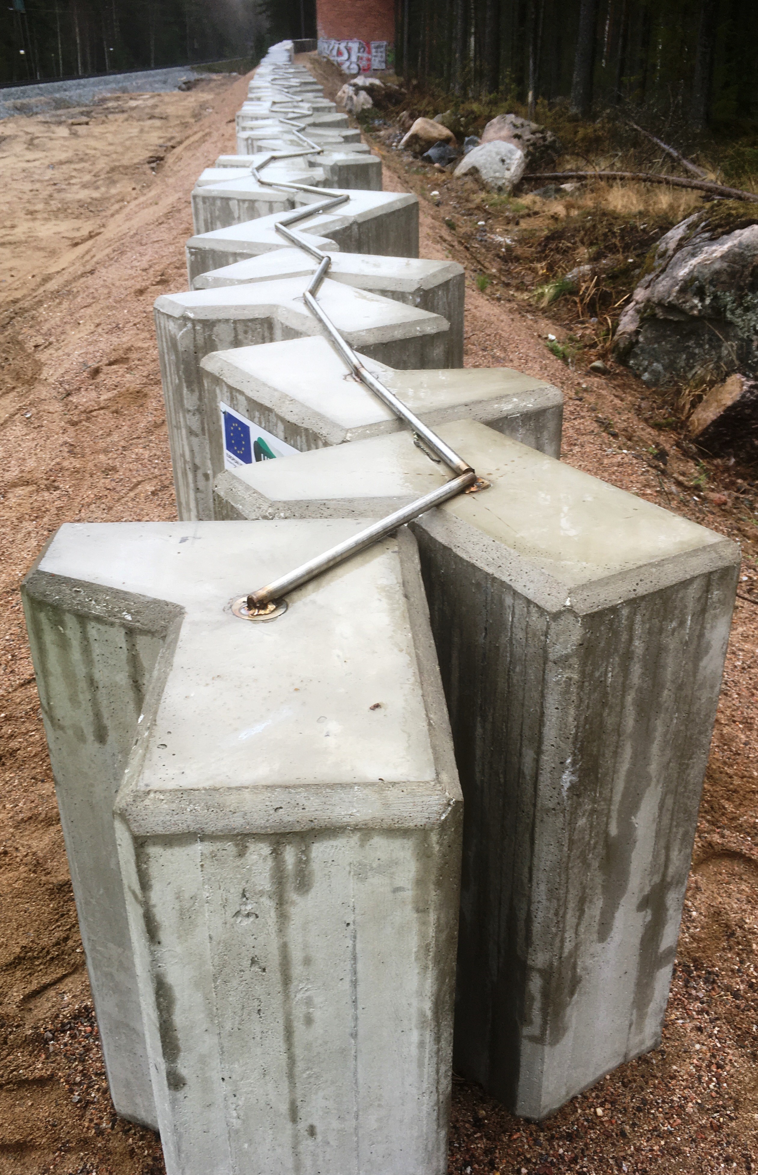 The elements of the noise barrier constructed with 3D printing technology