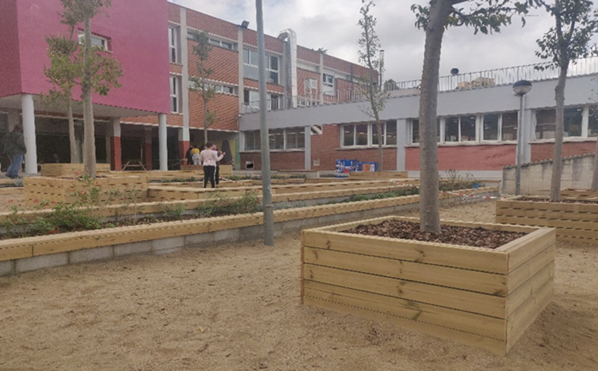 Figure 4. Green intervention in the schoolyard of the Font d’en Fargas school (Source: Communication Department, City of Barcelona).