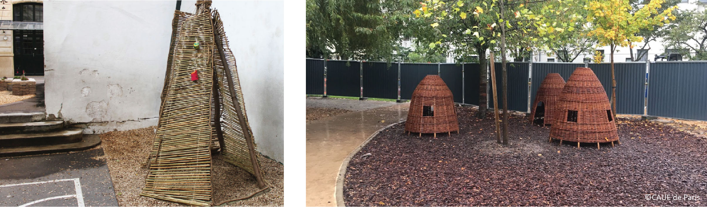 wooden tipis