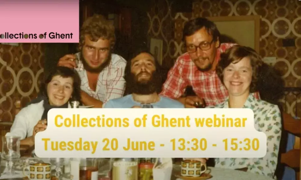 Cover of the Collection of Ghent webinar the 20th of June 2023 https://www.collectie.gent/kalender/collections-of-ghent-unfolds-webinar-english (photo credit: Collections of Ghent website)