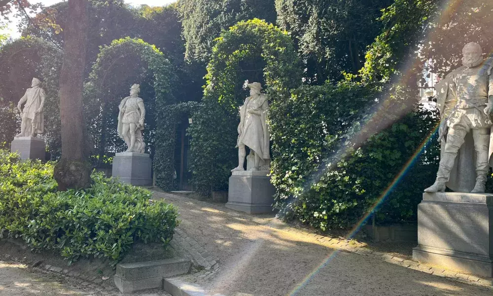 statues in a garden