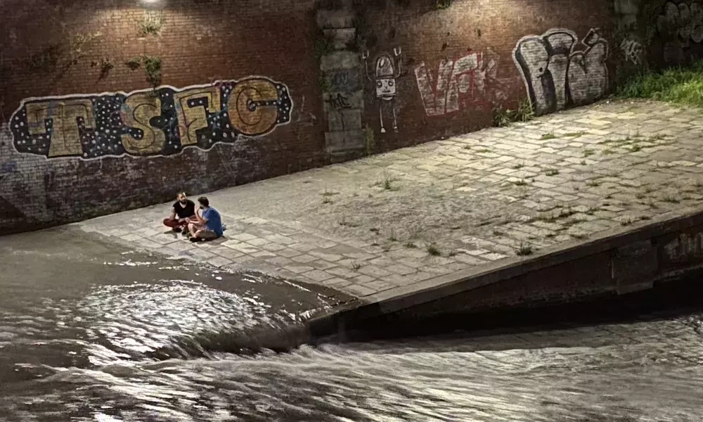 River and people