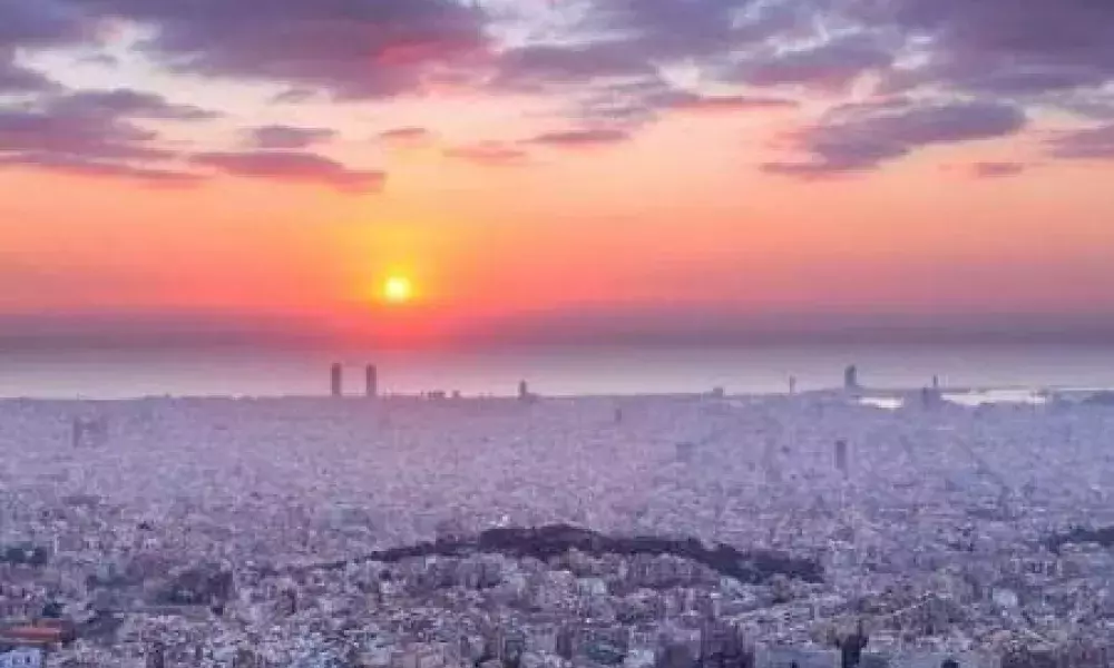 Sunset on Barcelona