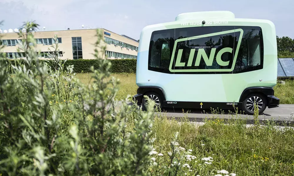 Selfdriving shuttle at DTU Campus