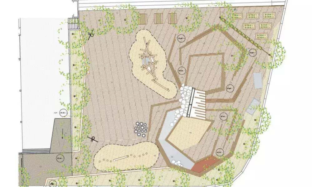 Design of the school yard - Mare Nostrum school 