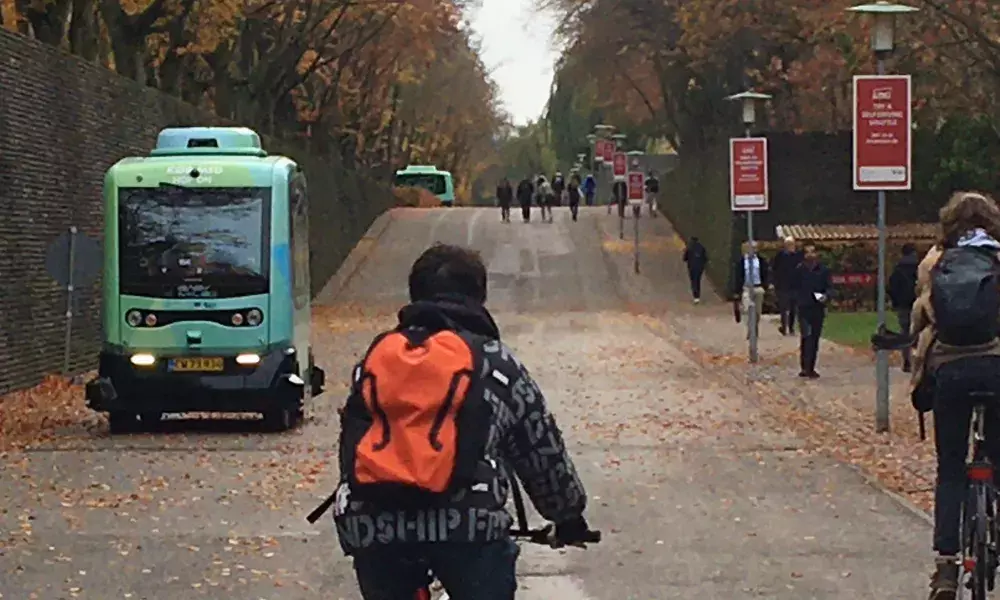 Selfdriving shuttle at DTU Campus