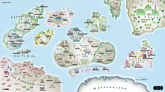 Open Data Institute data access map illustrated by Ian Dutnall Data access map by the Open Data Institute