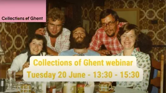 Cover of the Collection of Ghent webinar the 20th of June 2023 https://www.collectie.gent/kalender/collections-of-ghent-unfolds-webinar-english (photo credit: Collections of Ghent website)