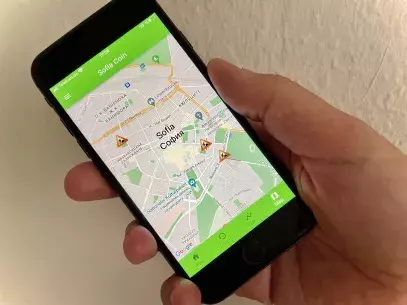 A smart phone app rewards citizens for using soft modes in Sofia