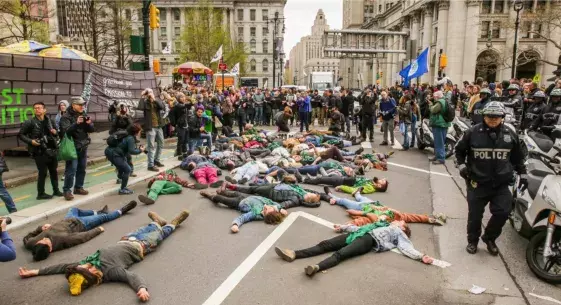 Extinction Rebellion protests. Source XR