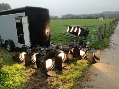 Loads connected to diesel generators, replicating the energy demand of a typical event