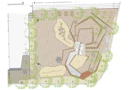 Design of the school yard - Mare Nostrum school 