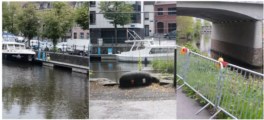 Figure 5: While the public spaces are currently often disconnected from the water of the Dijle… (Photo by Johannes Riegler)