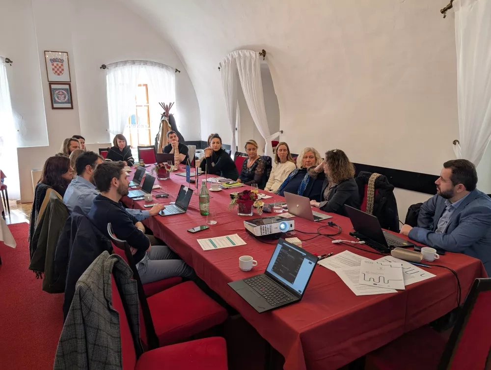 group of project partners in a workshop