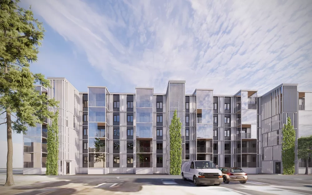 Possible renovation approach, with elevators. Credits: rendering by TalTech
