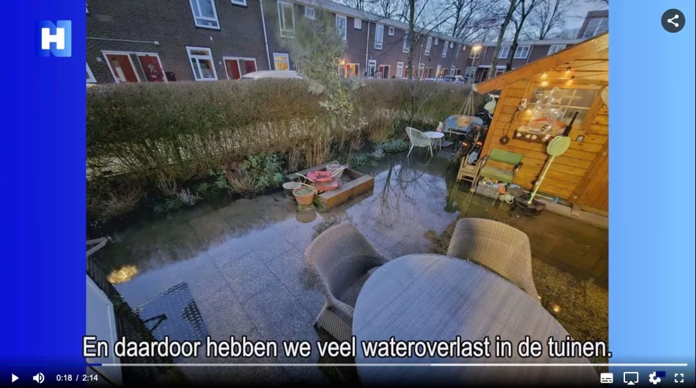 Nowadays floodings in Tuindorp Oostzaan © GfW