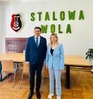 Mayor Lucjusz Nadbereżny and Elisa Filippi EUI IA Expert