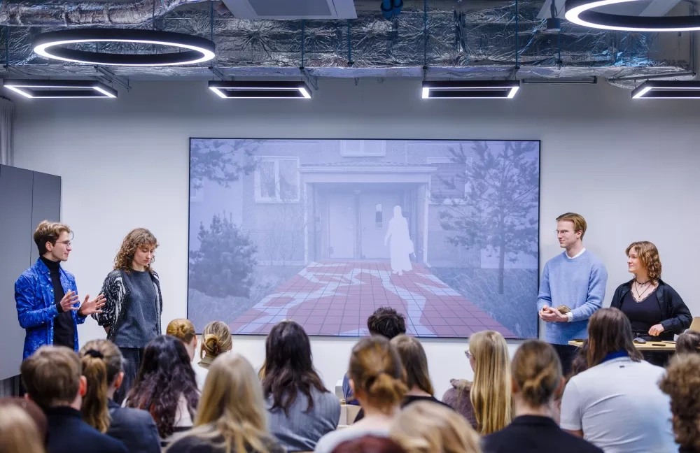 The winning team pitching their solution. Source: City of Tallinn
