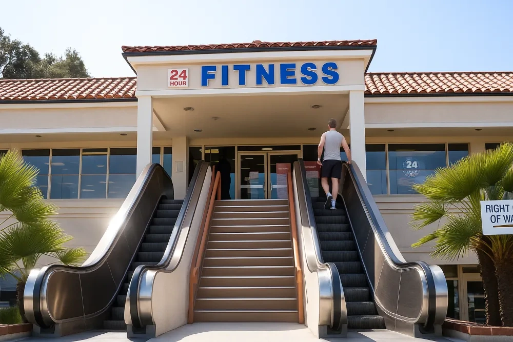 Is taking the escalator to get to the gym the most rational decision on can take?