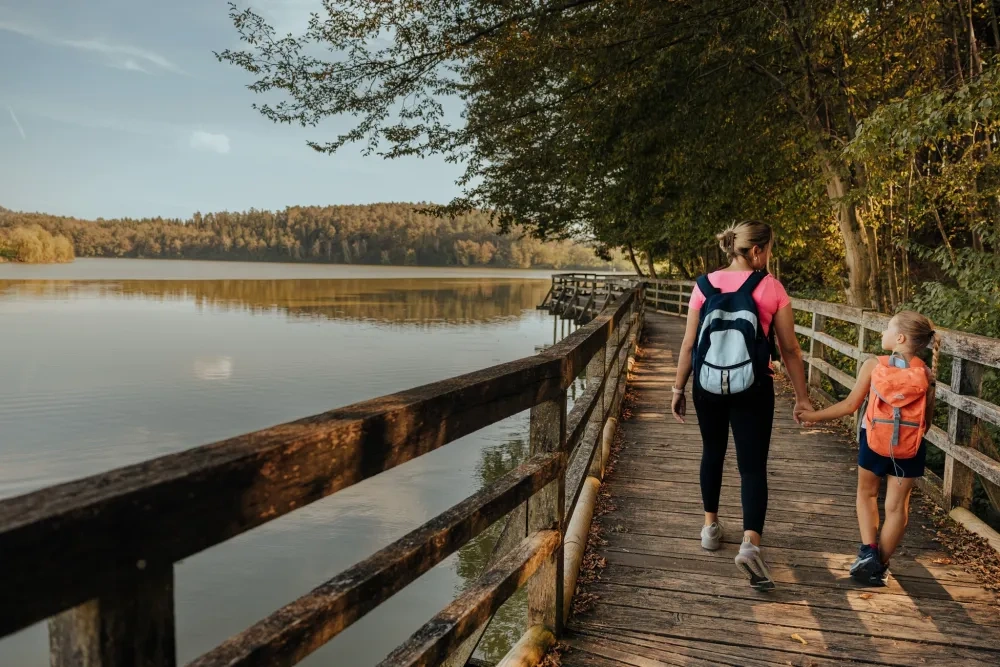 Landscape reflections on the Savinja river in Celje