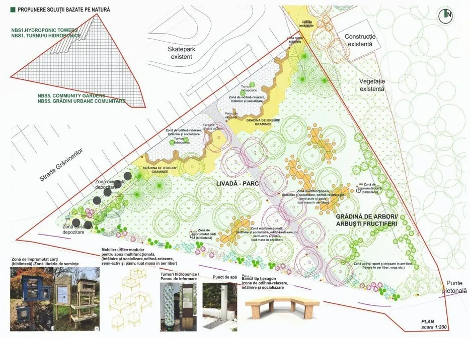 Landscape design for the rehabilitation of the area