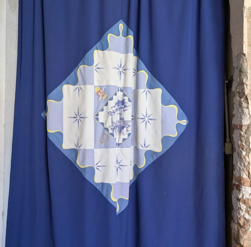 Historical banner of Borgo Durbecco - the quarter where the Multi Resilience Park will be implemented.