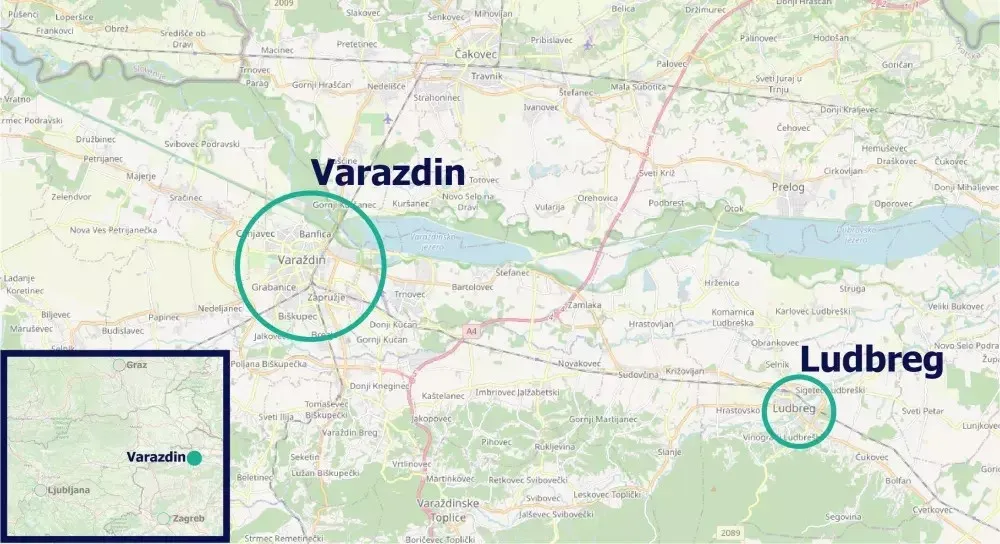 location of the Varazdin